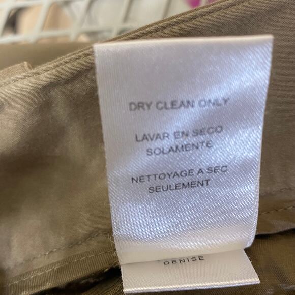 109. BCBG Denise The Tuxedo Cotton Khaki Pant Trousers Size 0 Straight Low Rise - Picture 9 of 12